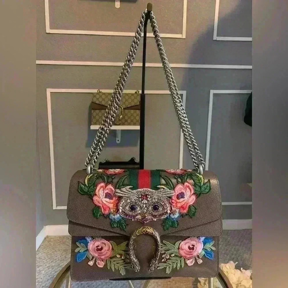 Gucci Dionysus Owl-Embroidered shoulder bag. - Picture 1 of 15